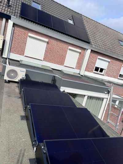 Plat dak opstelling voorkant
